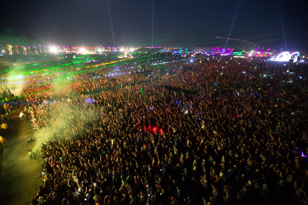 Lasers and Crowd at Coachella
