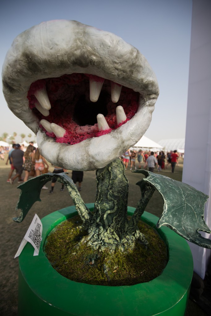 Little Shop of Horrors Trash Can at Coachella